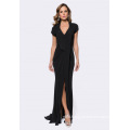 Draped Jersey Formal Evening Dress